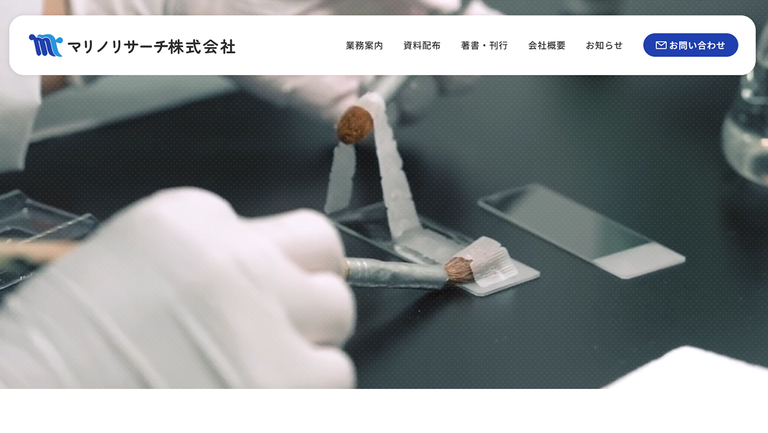 マリノリサーチ株式会社HPリニューアルのアイキャッチ画像